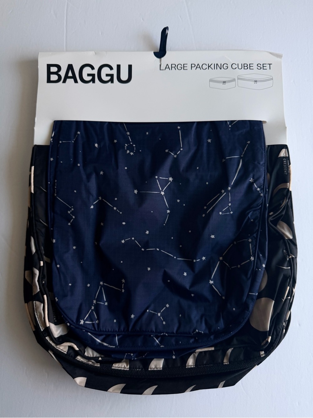 NWT BAGGU Large Packing Cube Set Night Sky